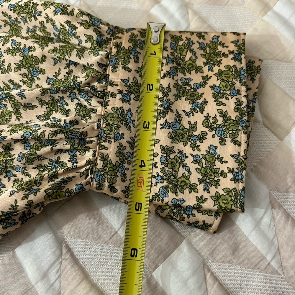 Levi's Floral Blouse - Green and Cream Size XL - Picture 14 of 14